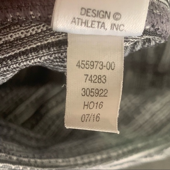 ATHLETA Jacquard Chaturanga Athletic Tight Legging Grey Style# 455973-00 - Picture 11 of 13